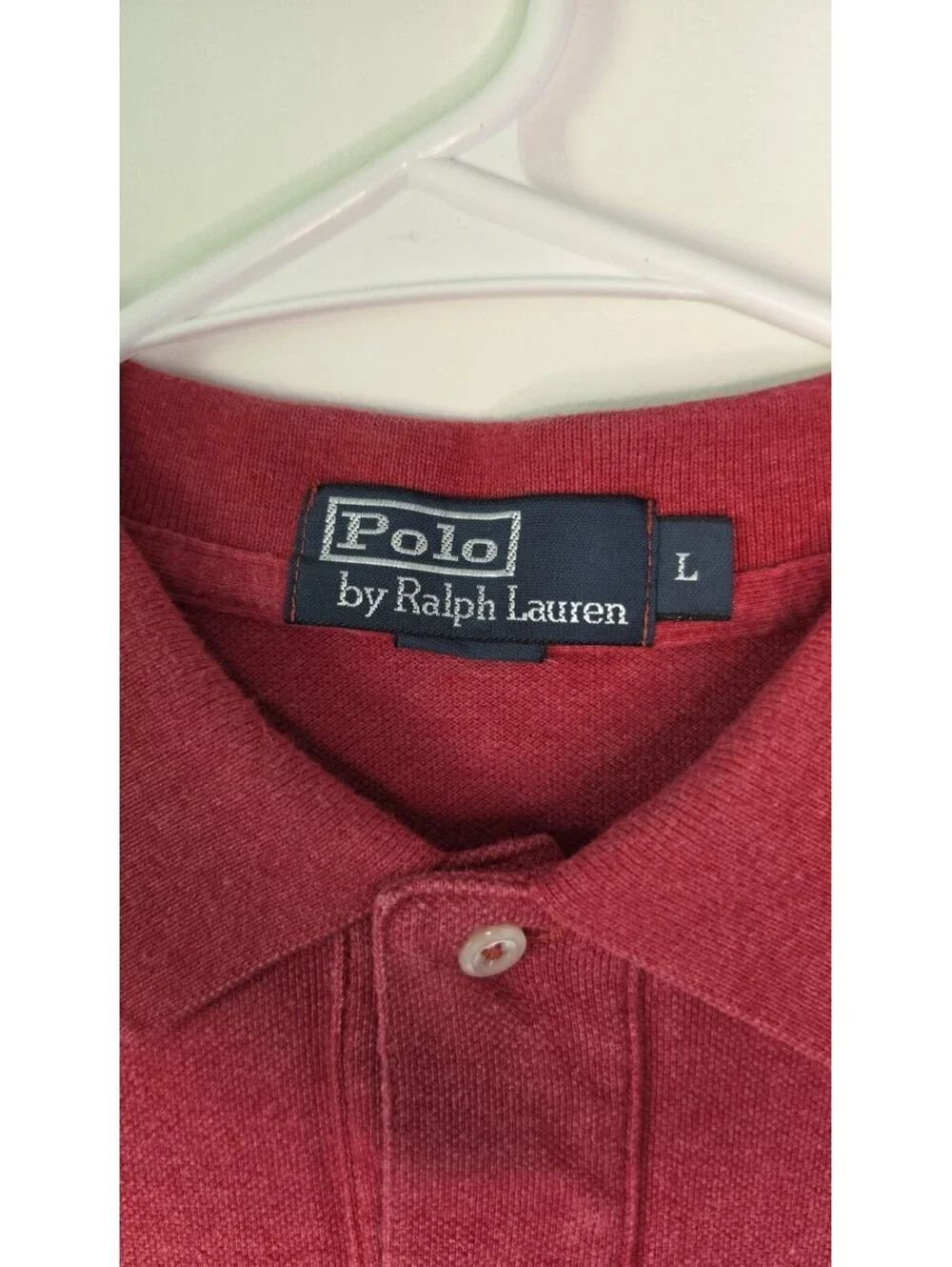 Vintage Men’s Polo Ralph Lauren Short Sleeve, Red, Men's L, # 48